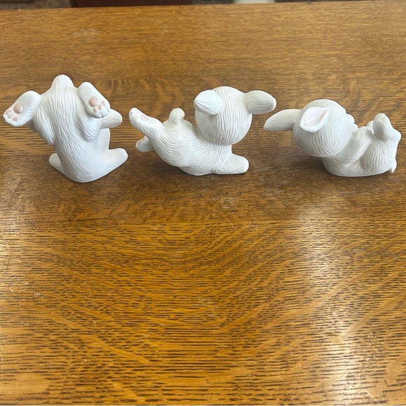 Vintage Homeco Set of three adorable Bunnies. Easter Spring Decor Whimsy - Picture 11 of 13